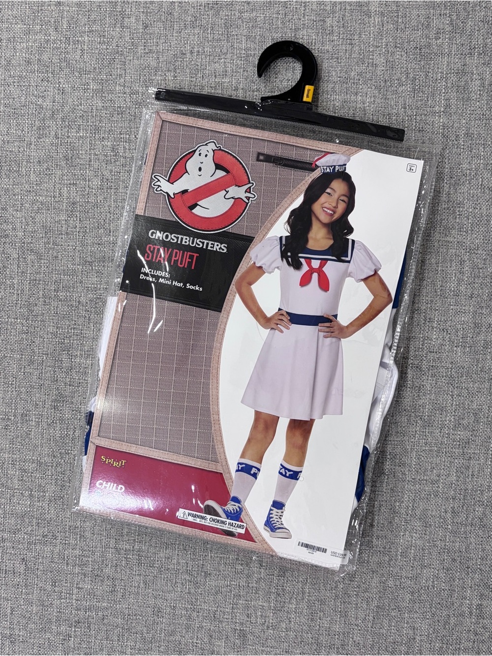 *NEW* Ghostbusters Stay Puft Kids Sailor Dress Costume - size small (4/6)